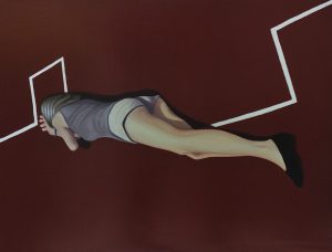 'La Marelle', huile sur toile, 130 cm x 97 cm, 2016