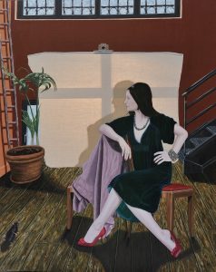 'L'Atelier', huile sur toile, terre, 130 cm x 162 cm, 2015