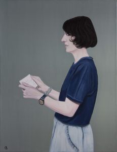 Le Petit Mot, huile sur toile, 65 cm x 50 cm, 2019